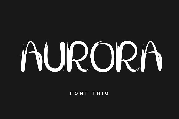 Aurora Font Trio: A Script Font for Designers
