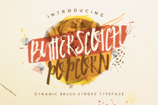 Butterscotch Popcorn: A Hand-Painted Font with Real Brush Appeal