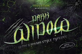 Dark Widow: The Scratchy Gothic Horror Font That Demands Attention