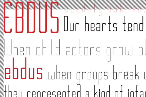 The Ebdus Family: A Modern Typeface for Clear Communication and Creative Expression