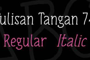 Tulisan Tangan 74: A Handwriting Font with Character and Practicality